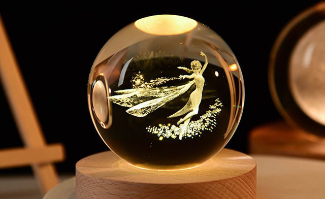Frozen 3D laser-Let It Go Elsa Crystal Ball Night Lamp Creative Light
