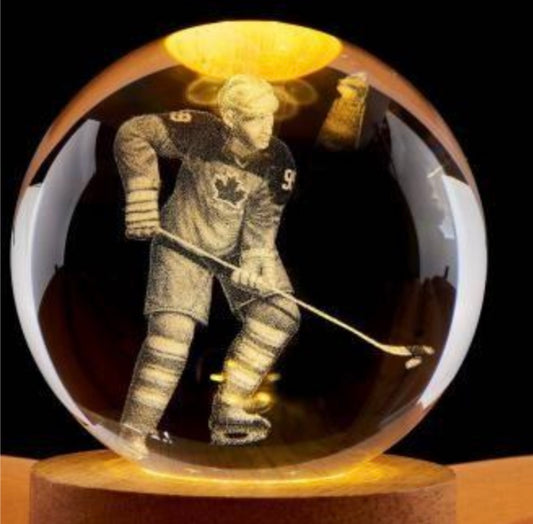 Hockey Night Light, Ice Hockey Gifts, Hockey 3D Crystal Ball Night Light with Remote for Birthday Xmas Cool Figurines Gifts for Room Decor Boys Girls