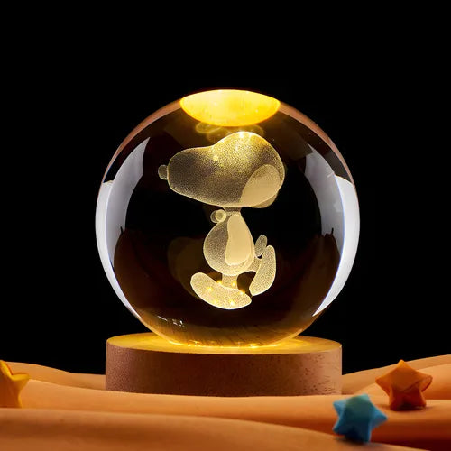 Snoopy-3D Crystal Lamp